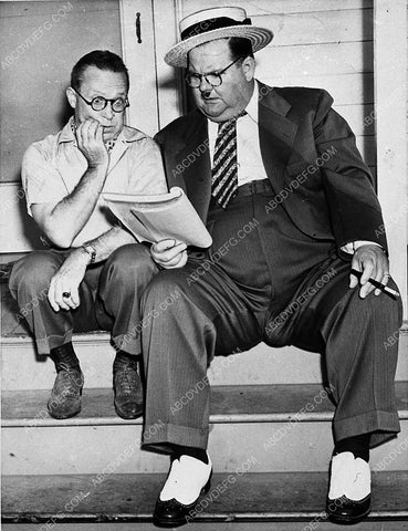 great candid Harry Langdon Oliver Hardy 3490-12