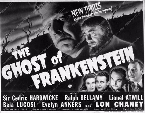 ad slick Bela Lugosi The Ghost of Frankenstein 3492-22