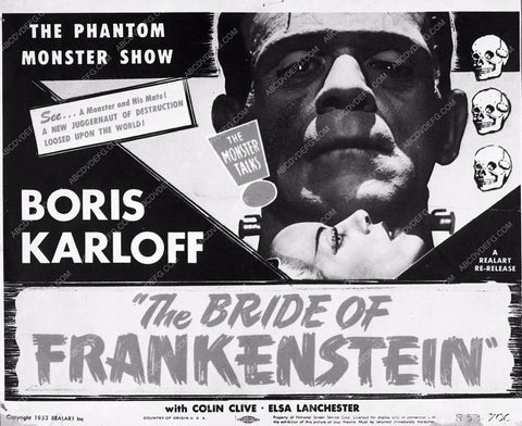 ad slick Boris Karloff The Bride of Frankenstein 3492-33