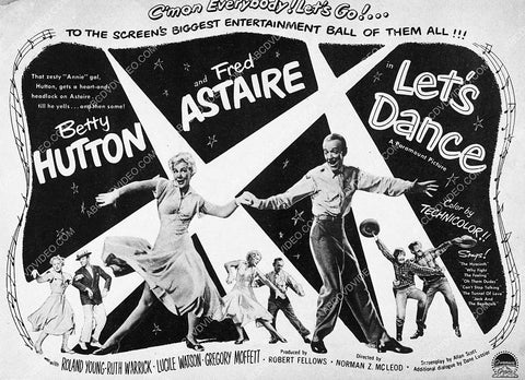 ad slick Betty Hutton fred Astaire film Let's Dance 3495-32
