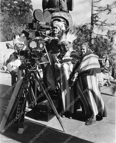 director Clarence Brown w movie cameras clowning around w cast members MGM Studio 3516-07