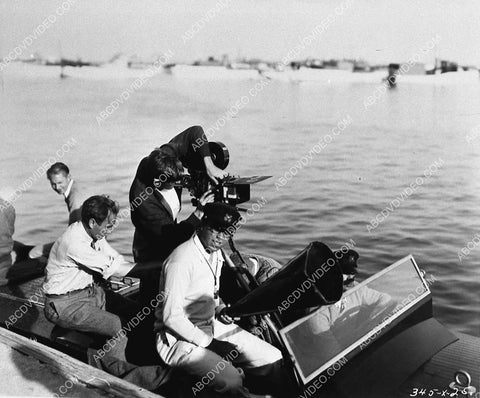 King Vidor sets up the shot from a boat silent film The Patsy 3516-34