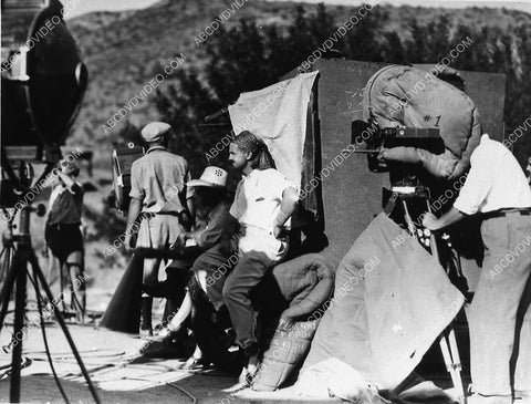 historic Hollywood unknown production w camera bags over movie cameras 3516-36