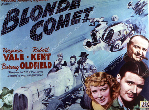 Virginia Vale Robert Kent Barney Oldfield racecar film Blonde Comet 35m-10345