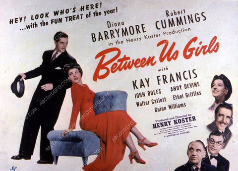 Diana Barrymore Robert Cummings film Between Us Girls 35m-10430