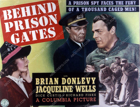 Brian Donlevy Jacqueline Wells Dick Curtis film Behind Prison Gates 35m-10446