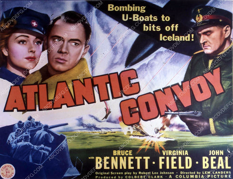 Bruce Bennett Virginia Field John Beal film Atlantic Convoy 35m-10483