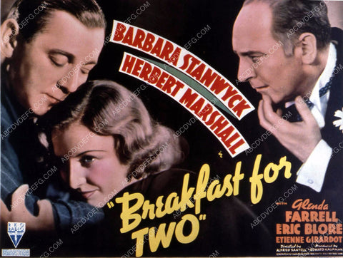 Barbara Stanwyck Herbert Marshall Eric Blore film Breakfast for Two 35m-10620