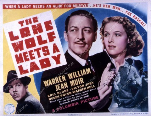 Warren William Jean Muir film The Lone Wolf Meets a Lady 35m-10635