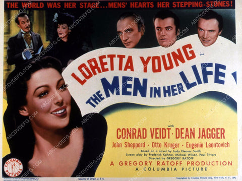 Loretta Young Conrad Veidt Dean Jagger film The Men in Her Life 35m-10668