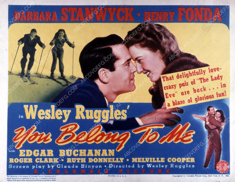 Barbara Stanwyck Henry Fonda film You Belong to Me 35m-10680