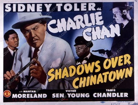 Sidney Toler Mantan Moreland film Charlie Chan Shadows Over Chinatown 35m-10693
