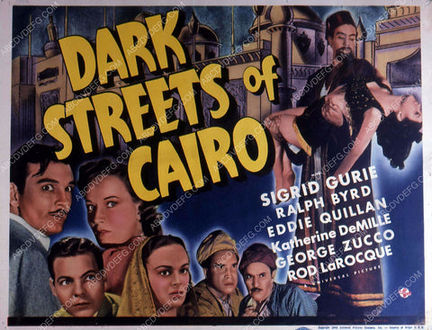 Sigrid Gurie Ralph Byrd Eddie Quillan film Dark Streets of Cairo 35m-10737