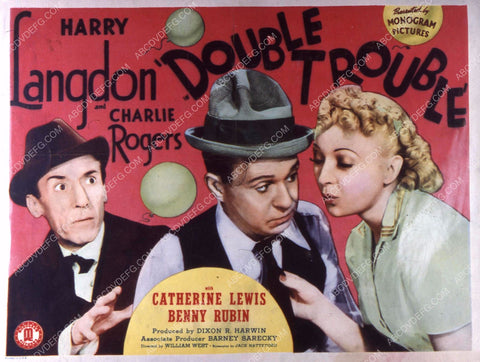 Harry Langdon Charlie Rogers Catherine Lewis film Double Trouble 35m-10788