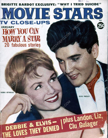 Debbie Reynolds Elvis Presley Movie Stars magazine cover 35m-11307