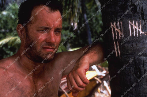 Tom Hanks carving in the tree film Cast Away 35m-12525