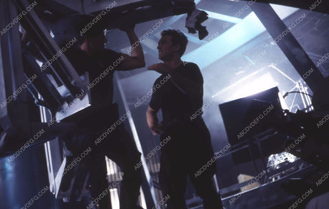 Sylvester Stallone director Marco Brambilla on set film Demolition Man 35m-13313