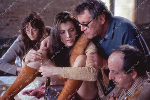 director Milos Forman w Courtney Love on set film The People vs Larry Flynt 35m-13517-2