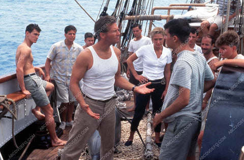 Jeff Bridges Caroline Goodall and the crew film White Squall 35m-13625