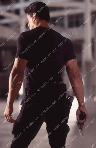 Sylvester Stallone on set film Demolition Man 35m-13932