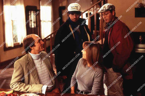 directors Peter & Bobby Farrelly w Woody Harrelson Vanessa Angel on set film Kingpin 35m-14339