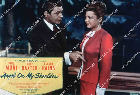 Paul Muni Anne Baxter film Angel on My Shoulder 35m-15425