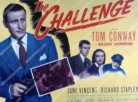Tom Conway June Vincent Bulldog Drummond film The Challenge 35m-15537