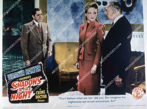 George Zucco Nina Foche Warner Baxter film Shadows in the Night 35m-15559