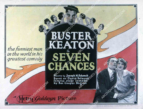 Buster Keaton and the girls silent film Seven Chances 35m-15990