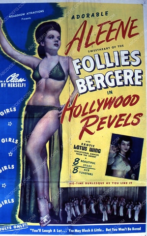 Adorable Aleene striptease burlesque film Hollywood Revels 35m-1604