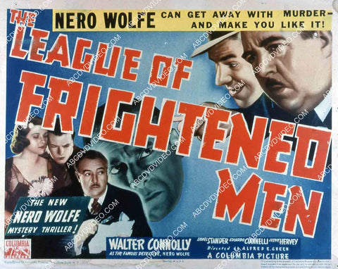 Walter Connolly Eduardo Ciannelli Nero Wolfe film The League of Frightened Men 35m-16274