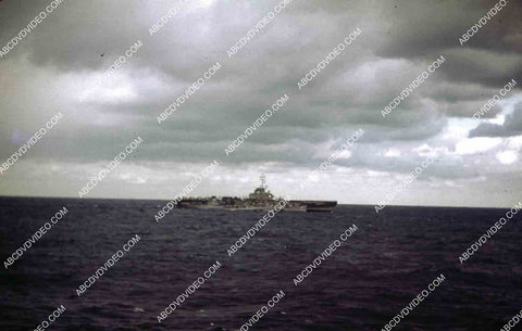 circa 1956 U.S. Naval support vessels viewed from deck aircraft carrier USS Shangri-La 35m-16581