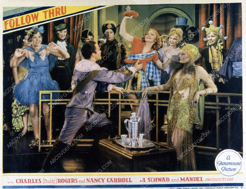 Buddy Rogers Nancy Carroll at costume party film Follow Thru 35m-1991