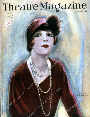 Miss Ina Claire Theatre Magazine cover 35m-2115