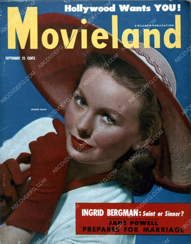 Jeanne Crain Movieland magazine cover 35m-2314