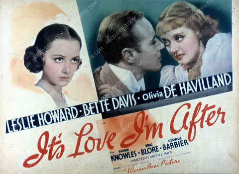 Olivia de Havilland Leslie Howard Bette Davis film It's Love I'm After 35m-2561