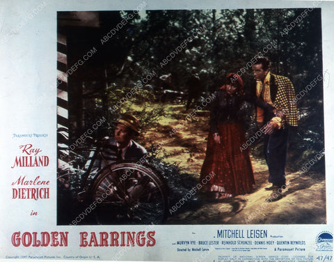 Marlene Dietrich Ray Milland film Golden Earrings 35m-3072