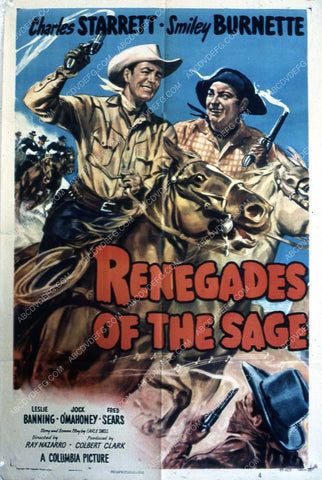 Charles Starrett Smiley Burnette film Renegades of the Sage 35m-3542