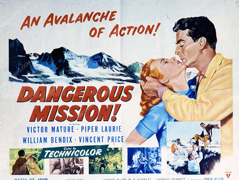 Victor Mature Piper Laurie film Dangerous Mission 35m-3553