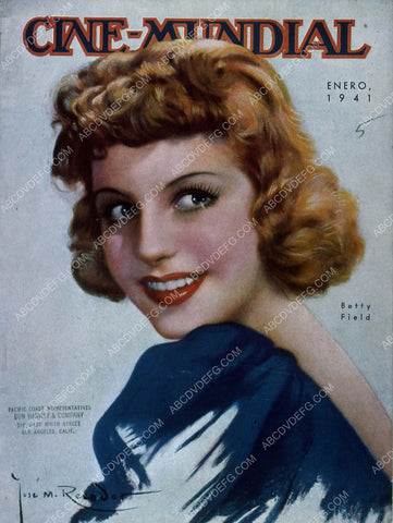 Betty Field foreign magazine cover Cine-Mundial 35m-3941
