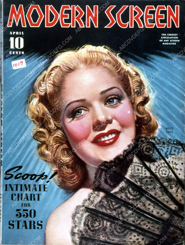 Alice Faye Modern Screen magazine cover 35m-4072