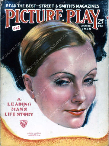 Greta Garbo Picture Play magazine cover 35m-4277