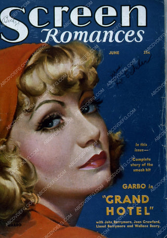 Greta Garbo Screen Romances magazine cover 35m-4278
