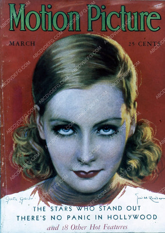 Greta Garbo Motion Picture magazine cover 35m-4286