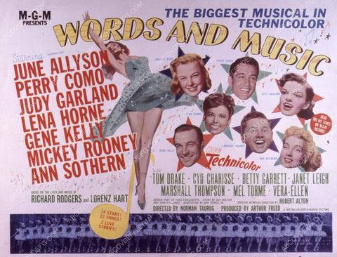 Judy garland June Allyson Mickey Rooney film Words and Music 35m-4378