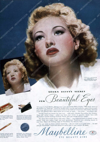Betty Grable Maybelline makeup ad 35m-4559