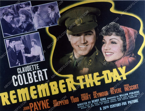 John Payne Claudette Colbert film Remember the Day 35m-4770