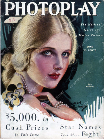 Ann Harding Photoplay magazine cover 35m-4882