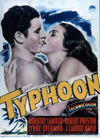 Robert Preston Dorothy Lamour film Typhoon 35m-5742