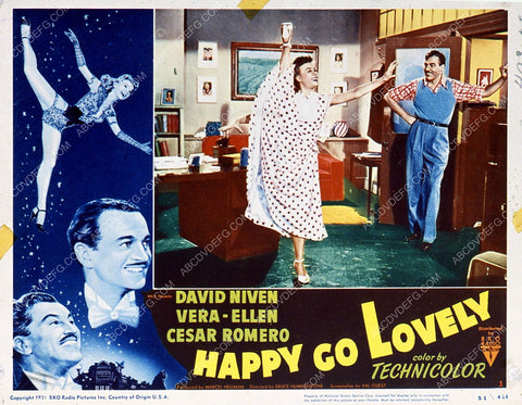 David Niven Vera-Ellen Cesar Romero film Happy Go Lovely 35m-5994